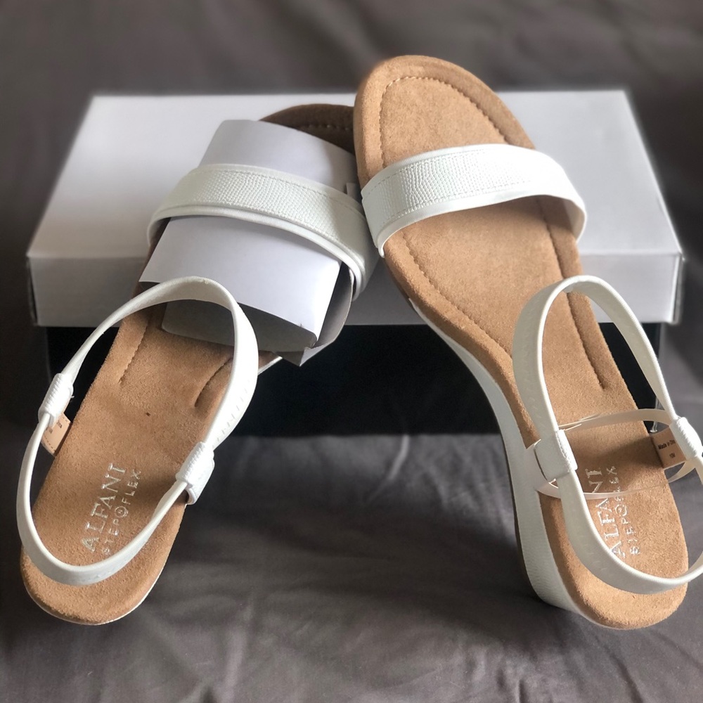 Alfani size 10 stretch dress wedge sandals